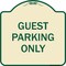 Signmission Designer Series Guest Parking Only, Tan & Green Heavy-Gauge Aluminum Sign, 18" x 18", TG-1818-23929 A-DES-TG-1818-23929 - alternate 1
